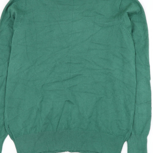 Menglu Womens Green Round Neck Viscose Cardigan Jumper Size L