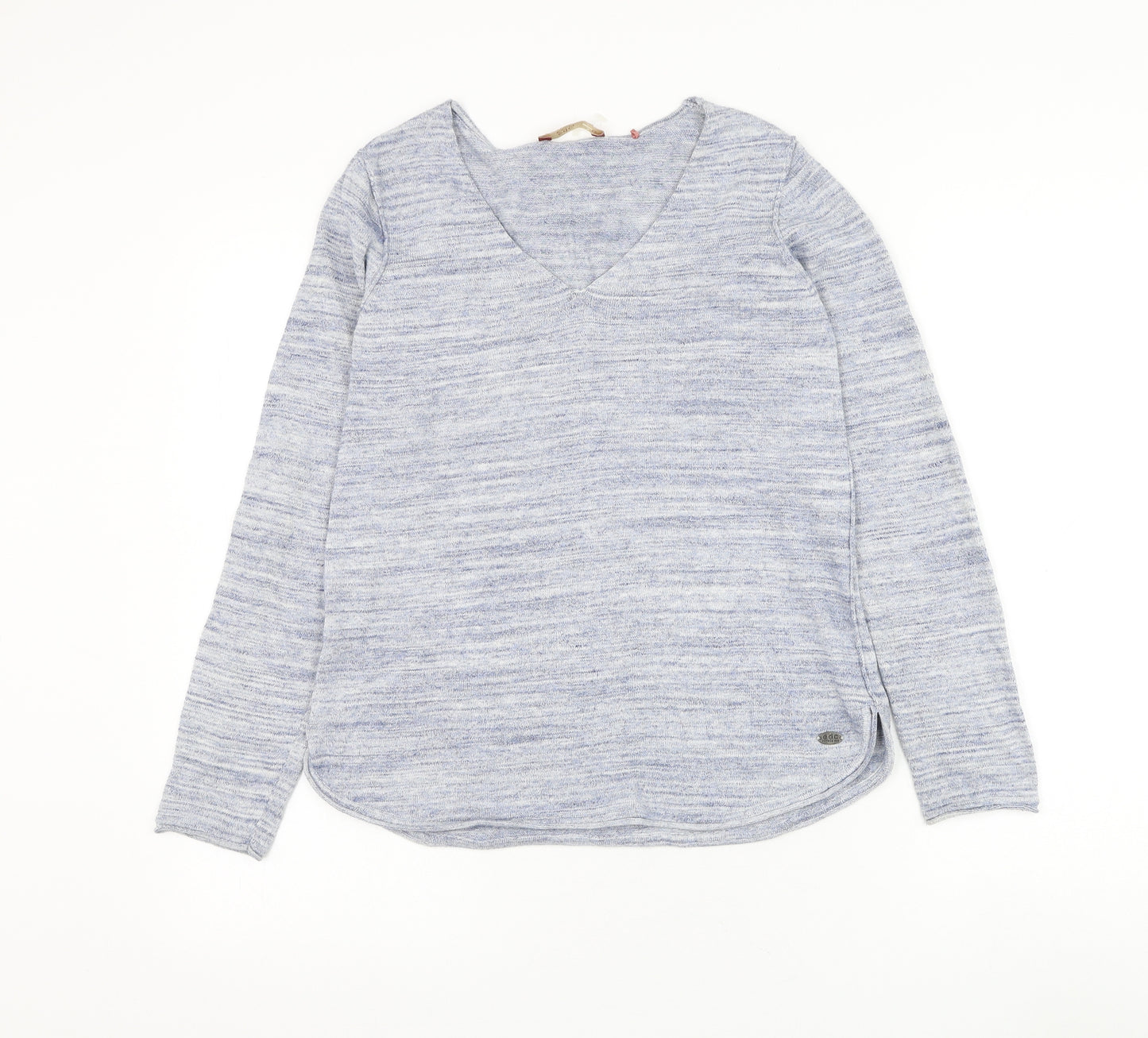 EDC Womens Blue Round Neck Polyester Pullover Jumper Size XS
