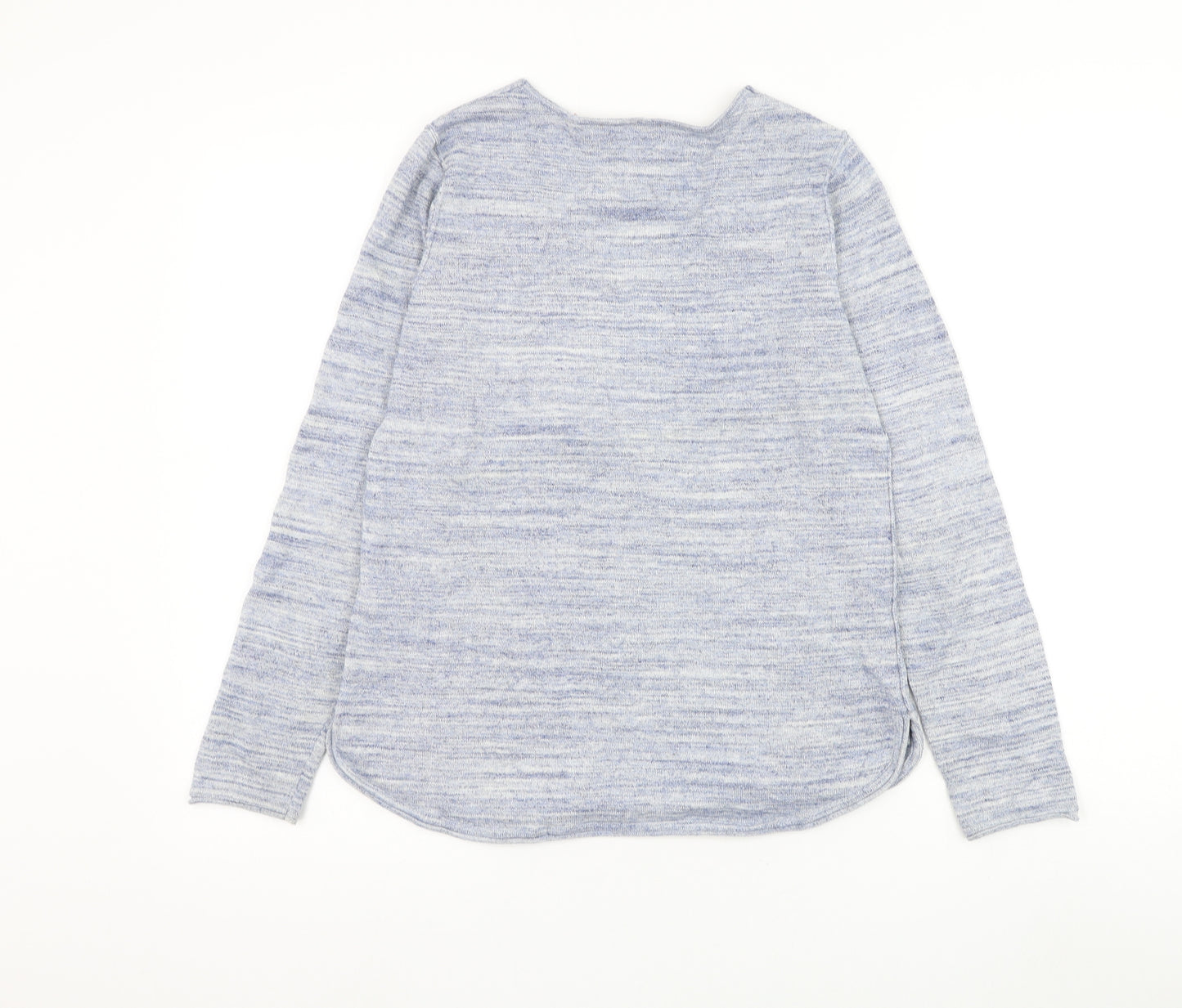 EDC Womens Blue Round Neck Polyester Pullover Jumper Size XS