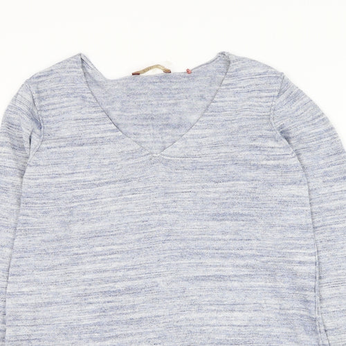 EDC Womens Blue Round Neck Polyester Pullover Jumper Size XS