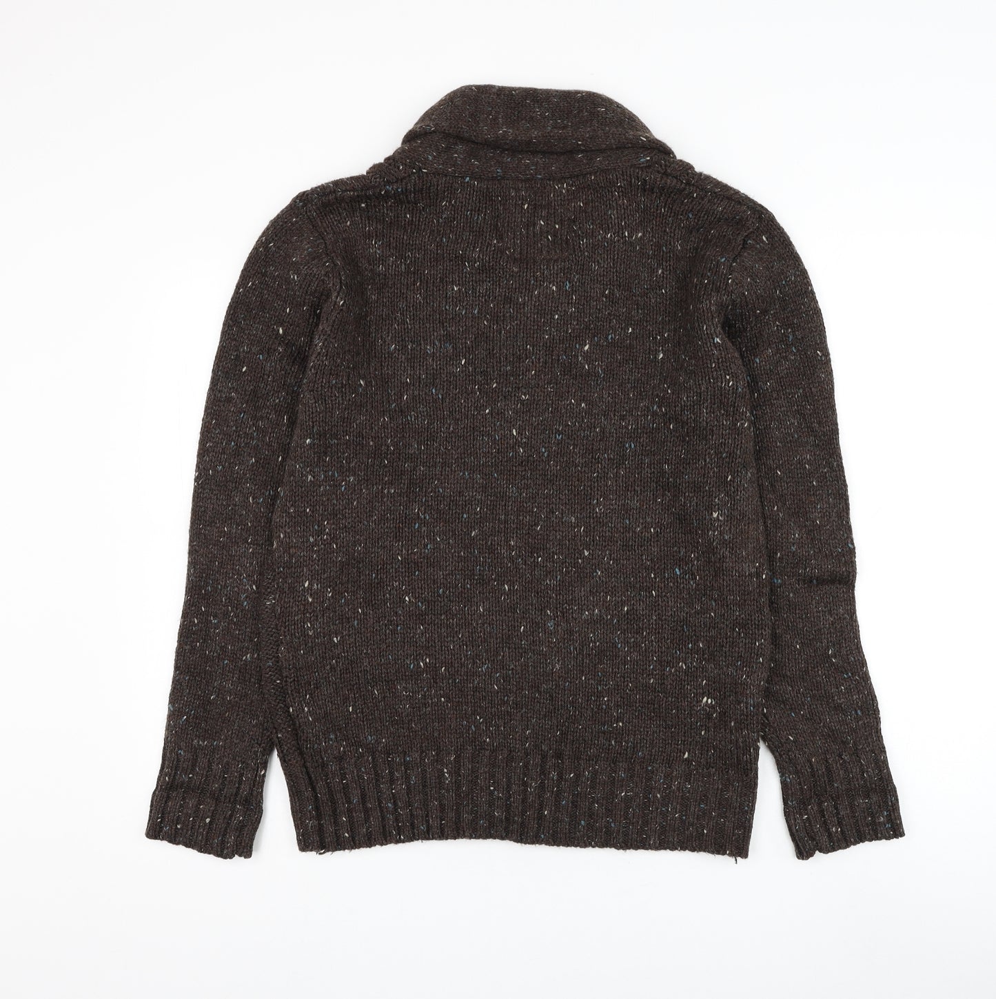 Marks and Spencer Mens Brown Roll Neck Acrylic Pullover Jumper Size M