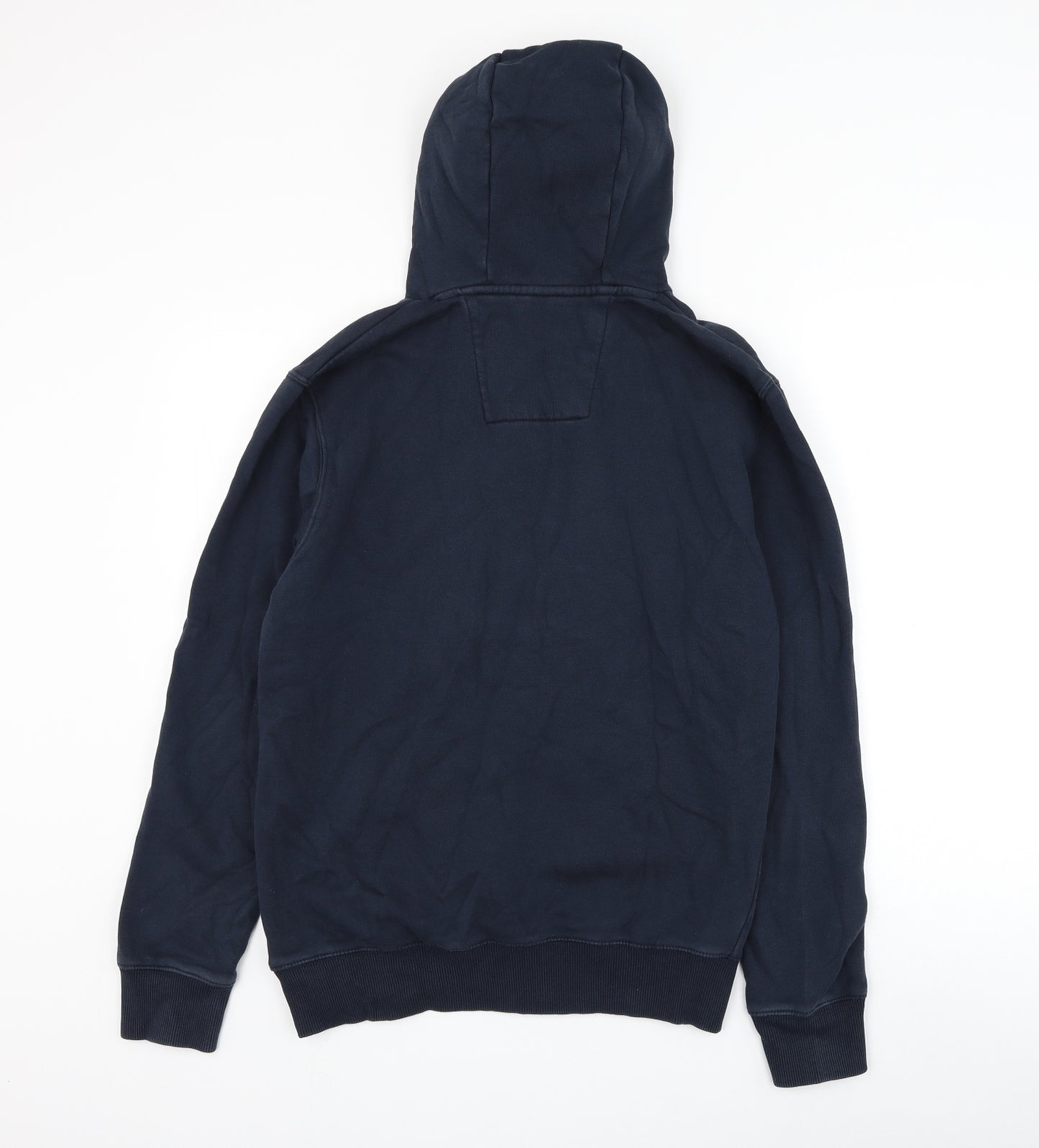 F&F Mens Blue Cotton Pullover Hoodie Size S