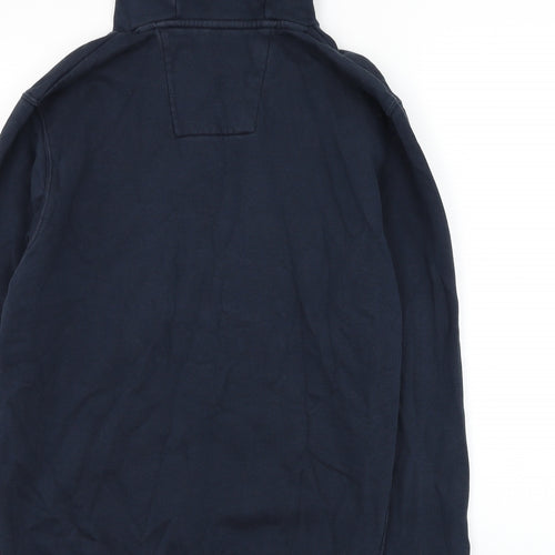 F&F Mens Blue Cotton Pullover Hoodie Size S