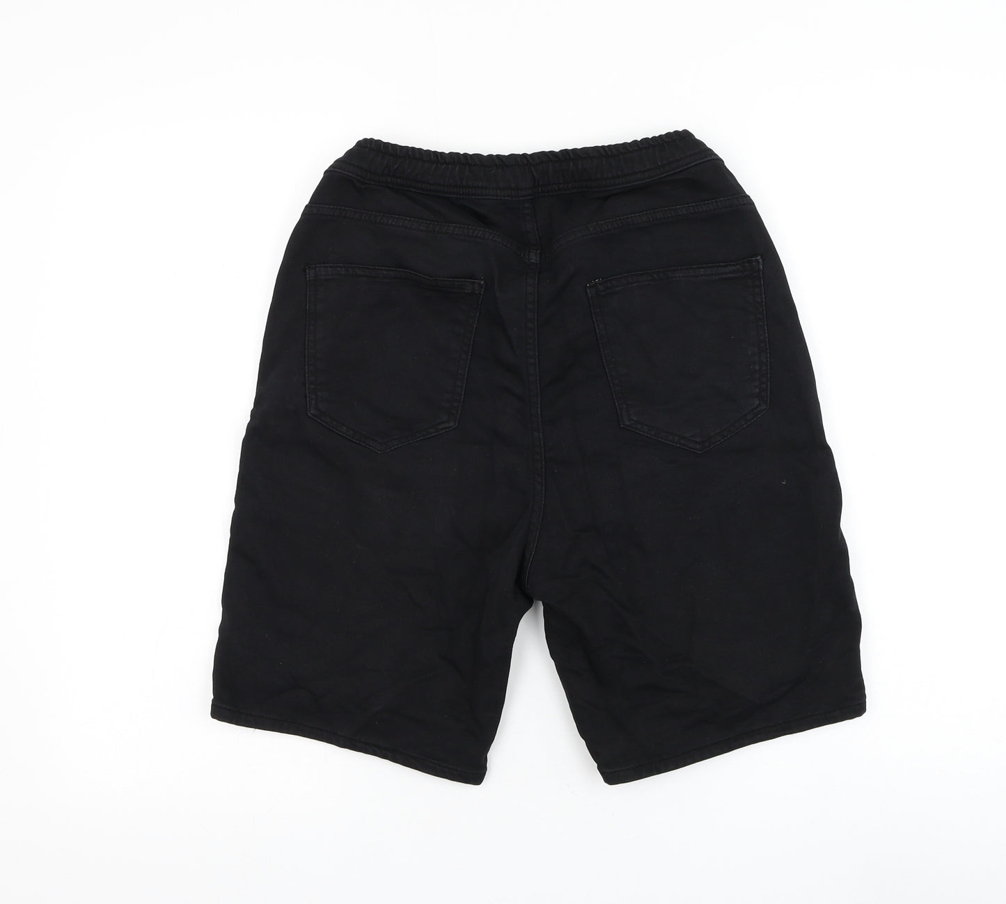 Zara Mens Black Cotton Cargo Shorts Size S L7 in Regular