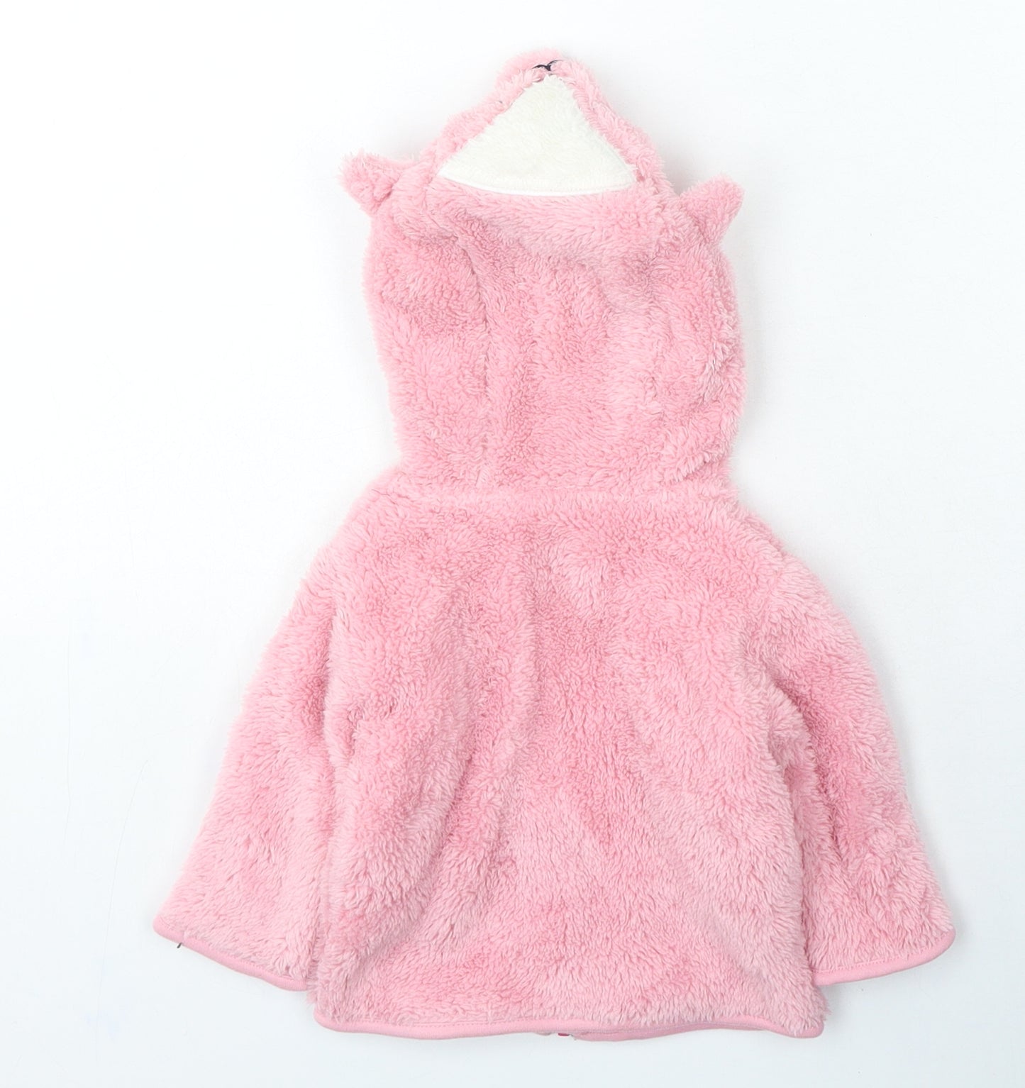 Joules Girls Pink Floral Jacket Size 0-3 Months Zip - Cat