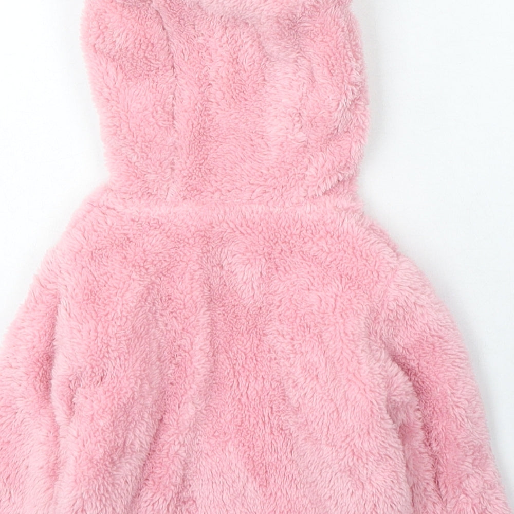 Joules Girls Pink Floral Jacket Size 0-3 Months Zip - Cat