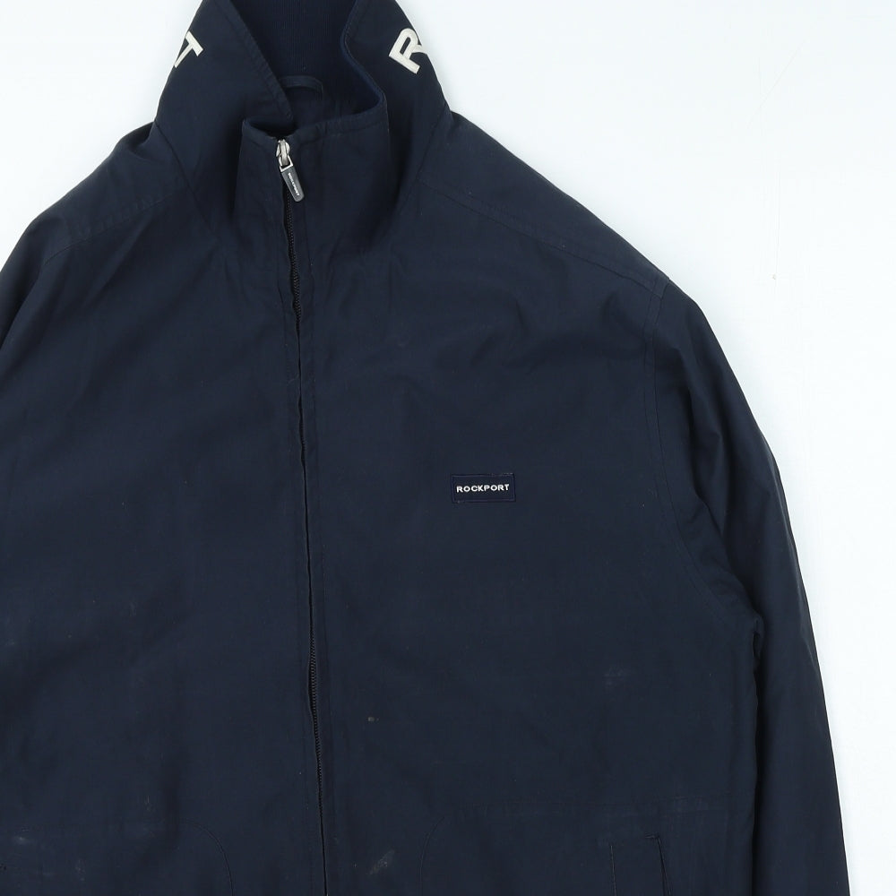 Rockport Mens Blue Jacket Size M Zip