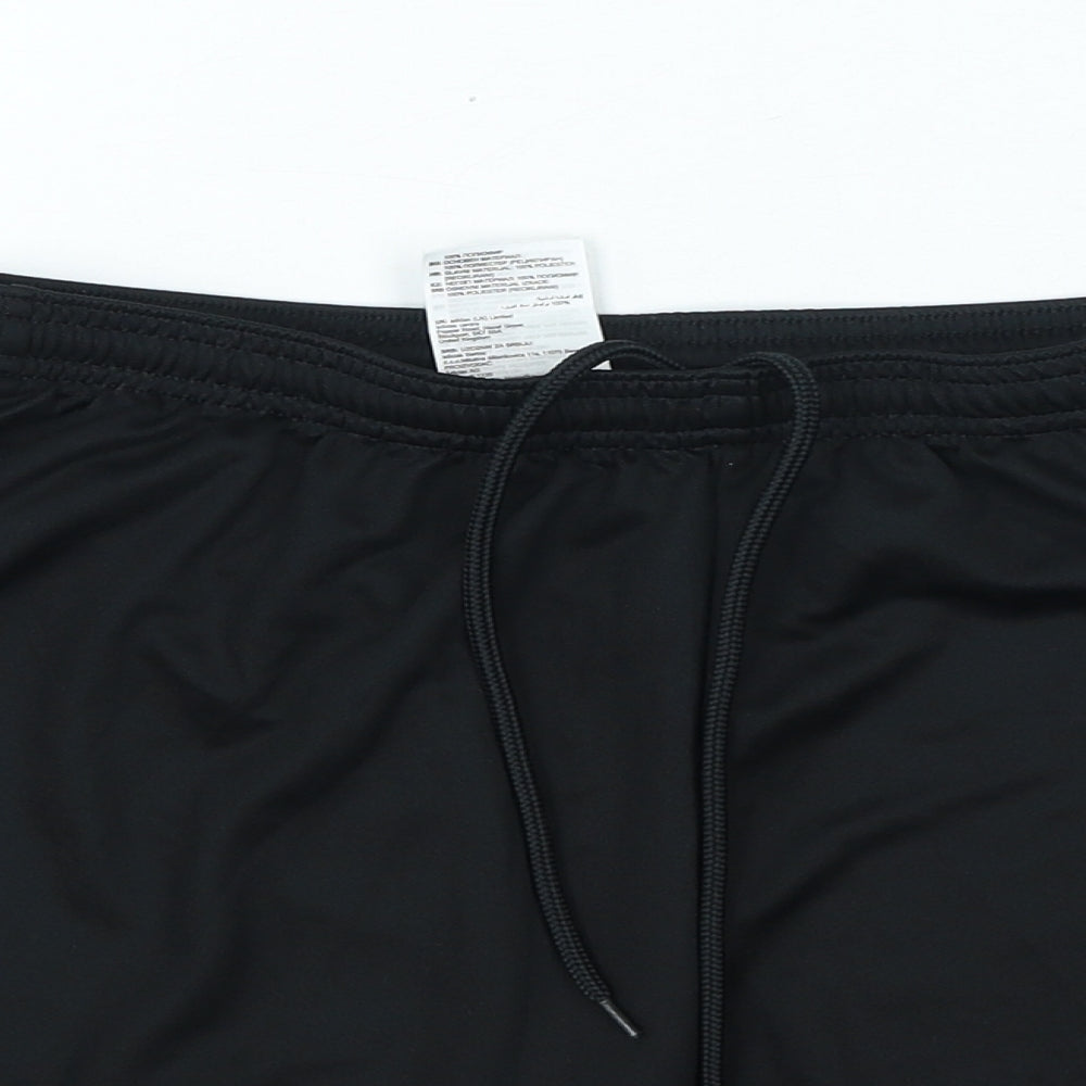 adidas Mens Black Polyester Sweat Shorts Size M L6 in Regular Drawstring
