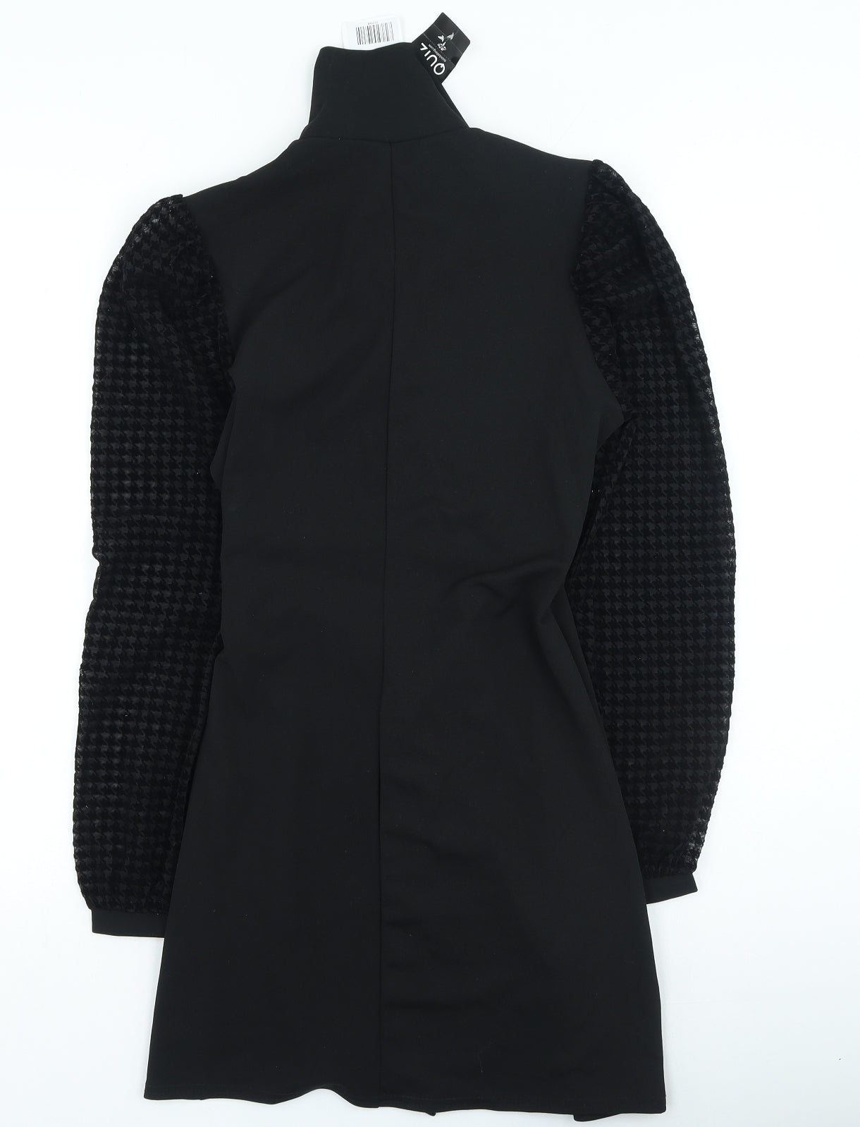 Quiz Womens Black Mini Size 8 V-Neck Drawstring