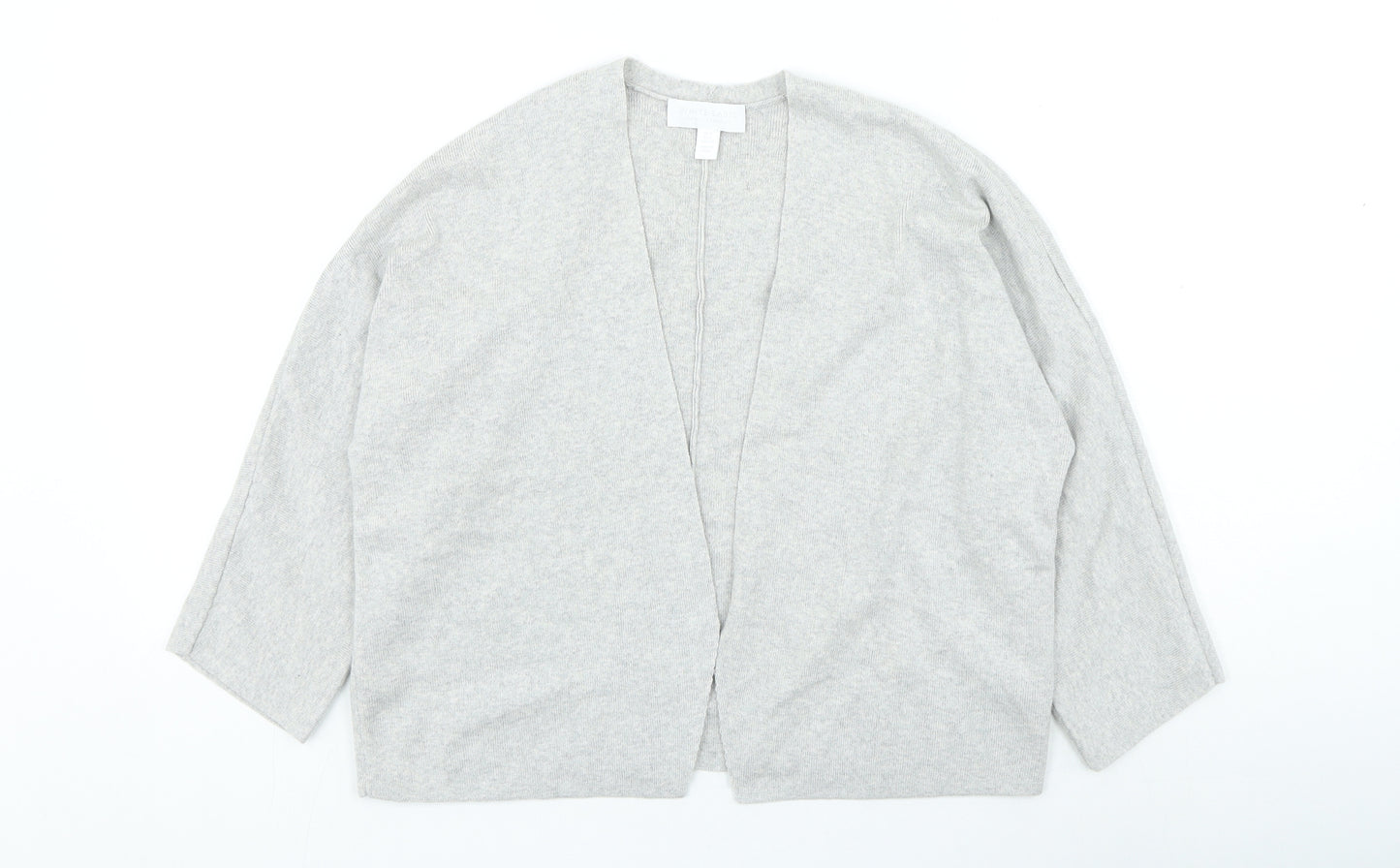 white label Womens Grey V-Neck Wool Cardigan Jumper Size 6