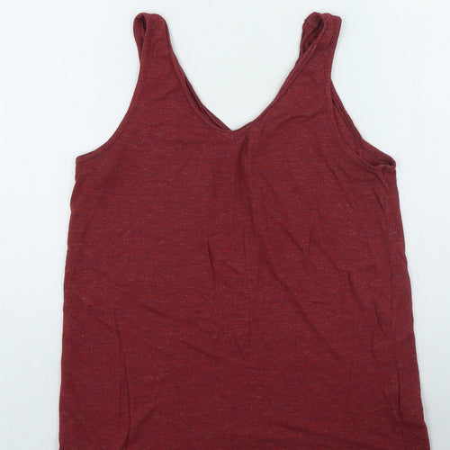 NEXT Womens Red Viscose Camisole T-Shirt Size 12 Round Neck