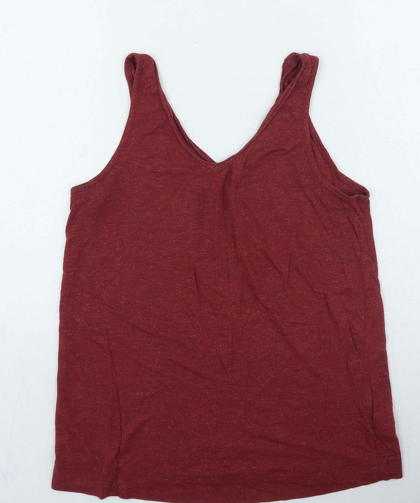 NEXT Womens Red Viscose Camisole T-Shirt Size 12 Round Neck
