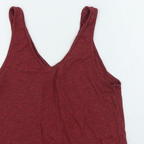 NEXT Womens Red Viscose Camisole T-Shirt Size 12 Round Neck