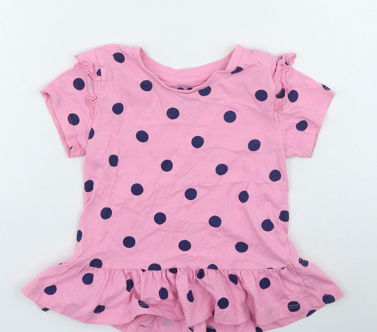 Very Girls Pink Spotted Cotton Basic Casual Size 3-4 Years Round Neck Pullover