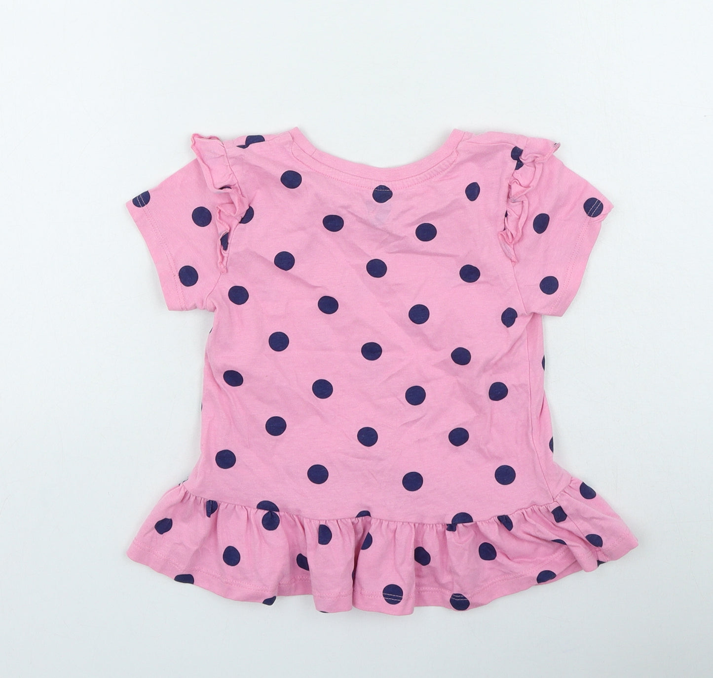 Very Girls Pink Spotted Cotton Basic Casual Size 3-4 Years Round Neck Pullover