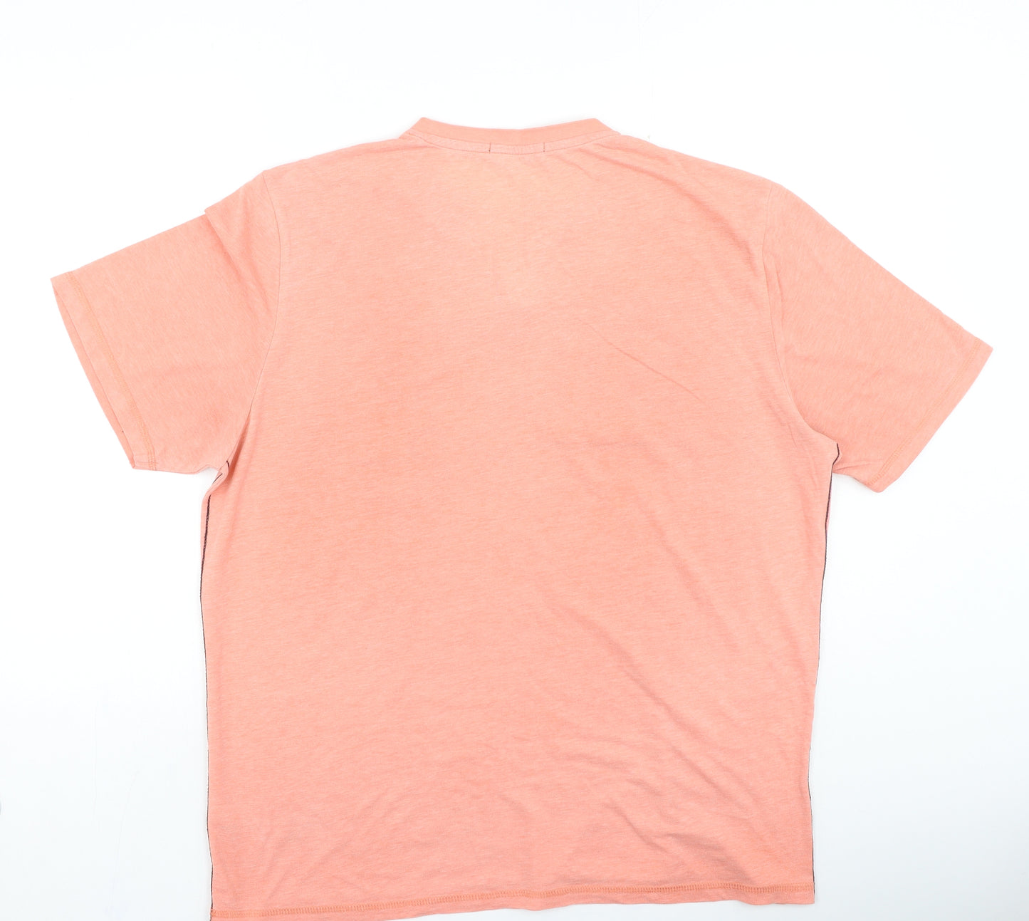 George Mens Orange Polyester T-Shirt Size L Round Neck - Static nation