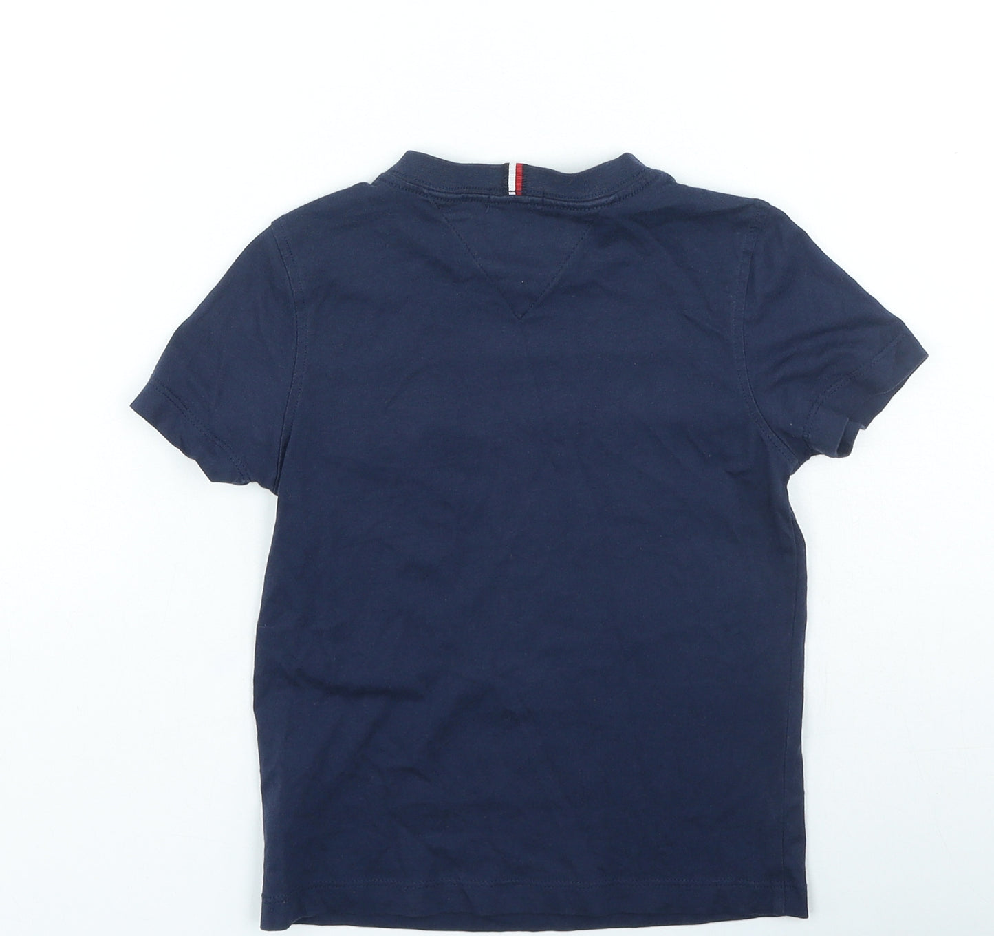 Tommy Hilfiger Boys Blue Cotton Basic Casual Size 5-6 Years Round Neck Pullover