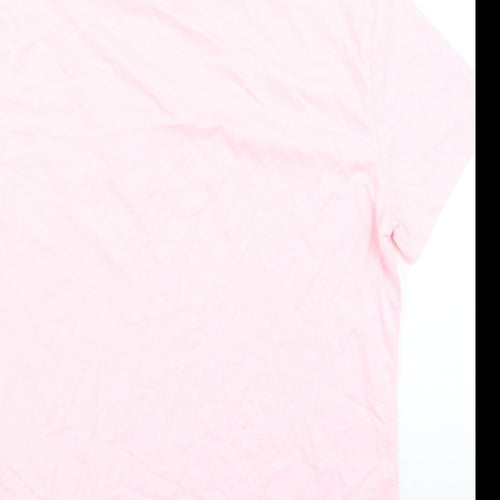 Papaya Womens Pink Polyester Basic T-Shirt Size 10 Roll Neck - Love