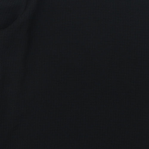 Gallery Womens Black Polyester Basic Blouse Size 8 Round Neck
