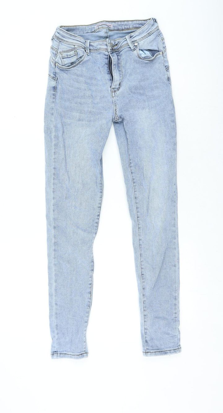 Preworn Womens Blue Cotton Skinny Jeans Size 28 in L29 in Regular Zip