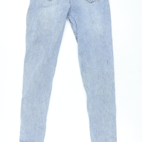 Preworn Womens Blue Cotton Skinny Jeans Size 28 in L29 in Regular Zip