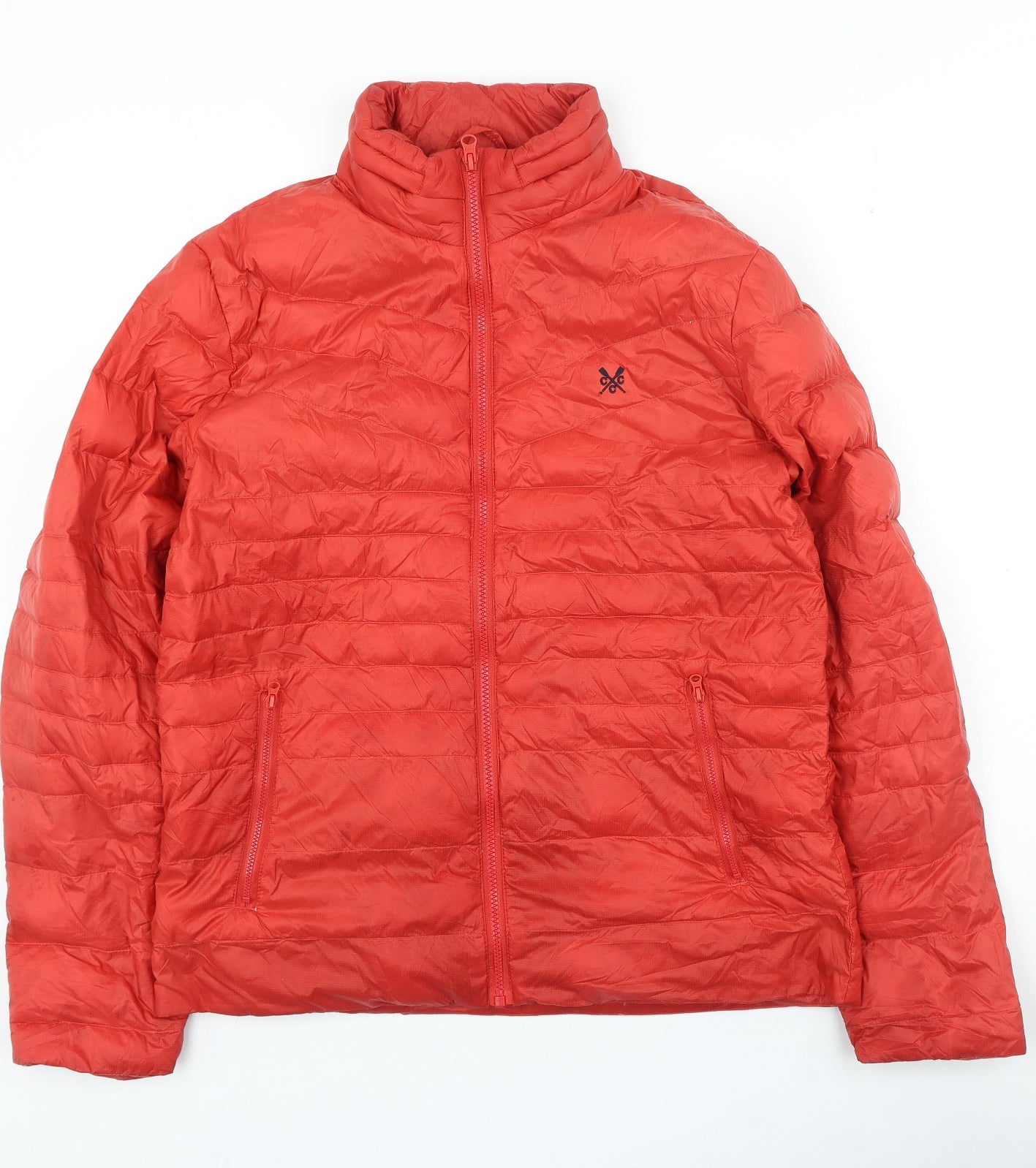 Crew Clothing Mens Red Rain Coat Coat Size M Zip