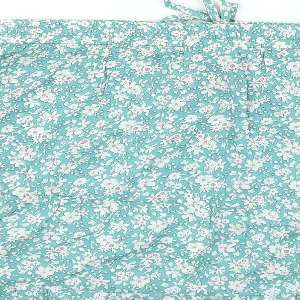 Paper Heart Womens Green Floral Polyester Flare Skirt Size 10 Drawstring
