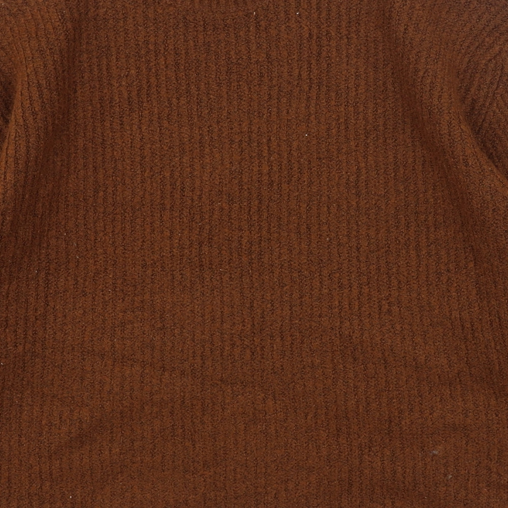 New Look Womens Brown High Neck Acrylic Pullover Jumper Size L