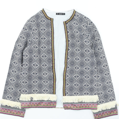 Shein Womens Multicoloured Geometric Jacket Size XS