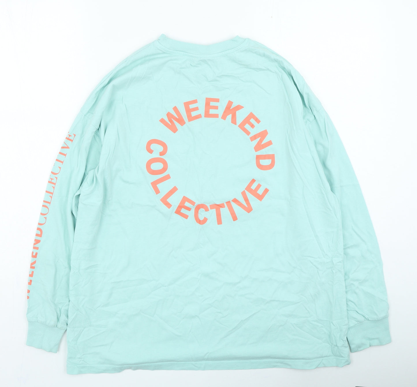 ASOS Womens Green Polyester Basic T-Shirt Size 10 Round Neck - weekend collective