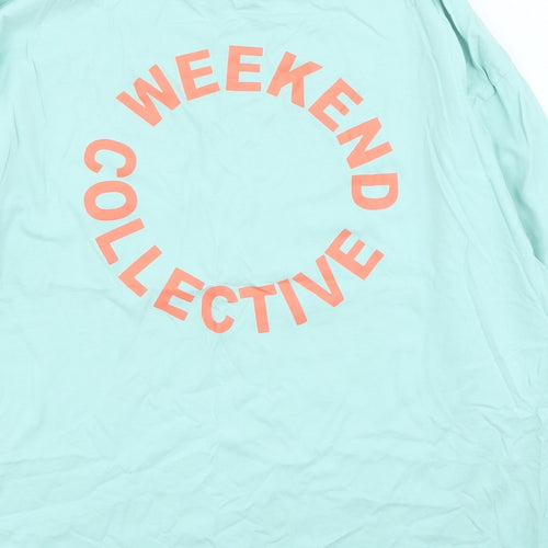 ASOS Womens Green Polyester Basic T-Shirt Size 10 Round Neck - weekend collective