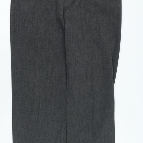 Prestige Mens Grey Polyester Trousers Size 36 in L29 in Regular Button