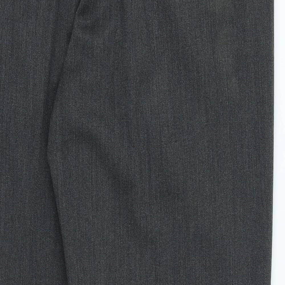 Prestige Mens Grey Polyester Trousers Size 36 in L29 in Regular Button