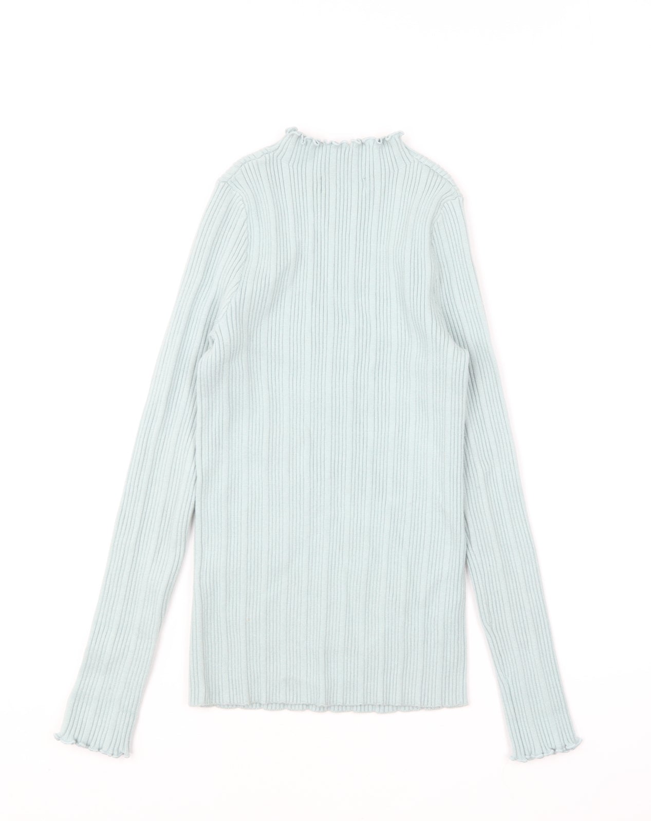 Fashion Union Womens Blue Mock Neck Viscose Pullover Jumper Size 8