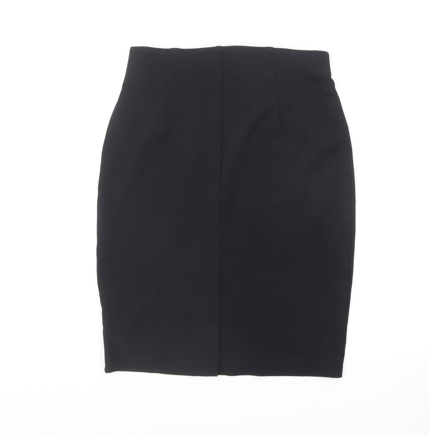 Marks and Spencer Womens Black Viscose Straight & Pencil Skirt Size 12