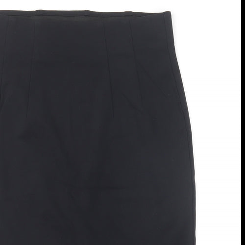 Marks and Spencer Womens Black Viscose Straight & Pencil Skirt Size 12