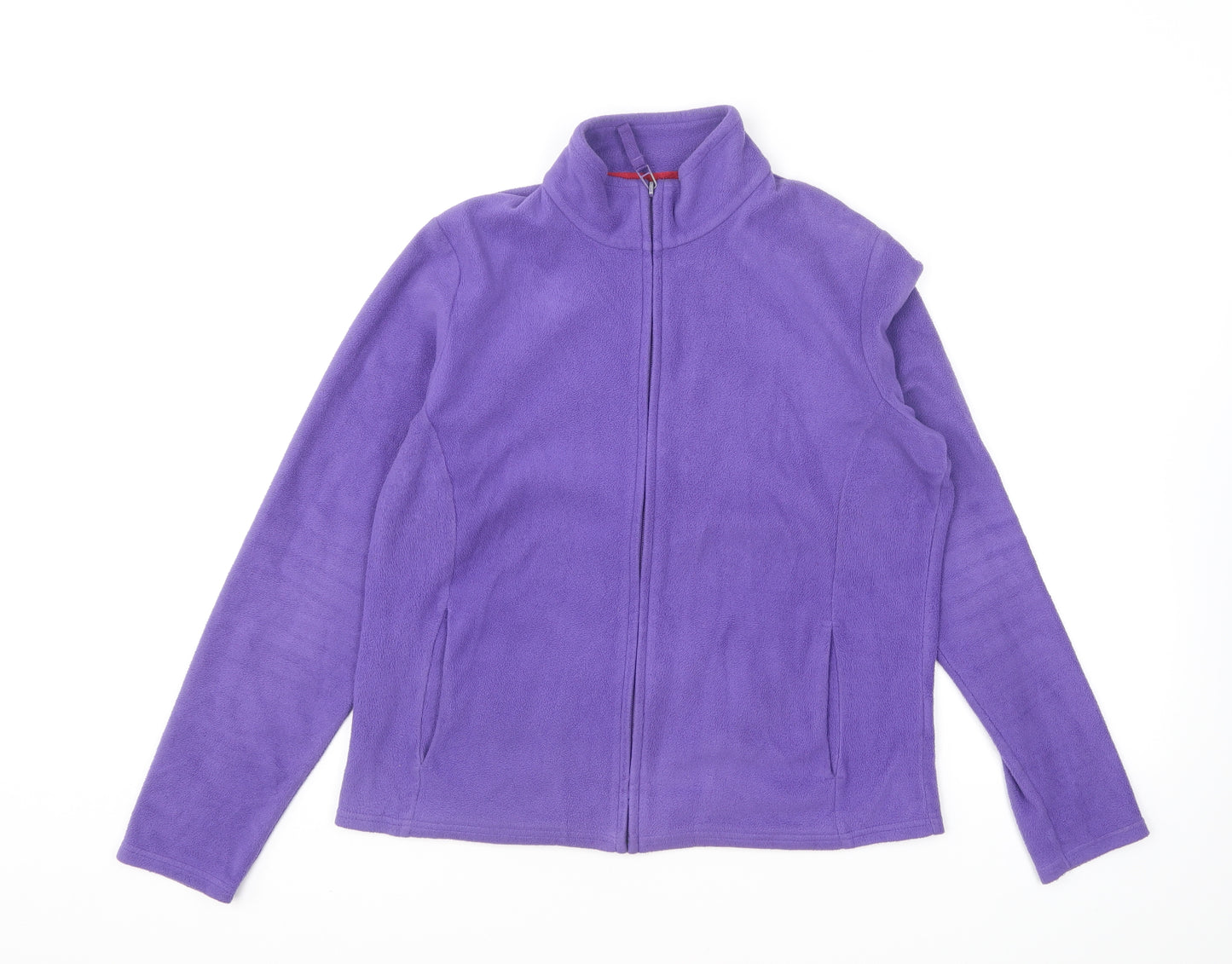Marks and Spencer Womens Purple Polyester Full Zip Sweatshirt Size 14 Zip