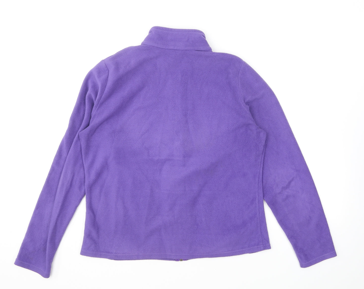 Marks and Spencer Womens Purple Polyester Full Zip Sweatshirt Size 14 Zip