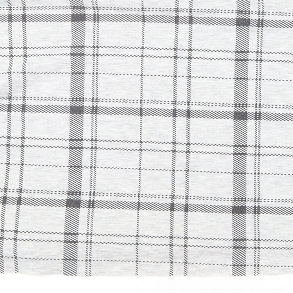 Primark Womens Grey Plaid Polyester Pullover Sweatshirt Size XS Pullover - Cropped