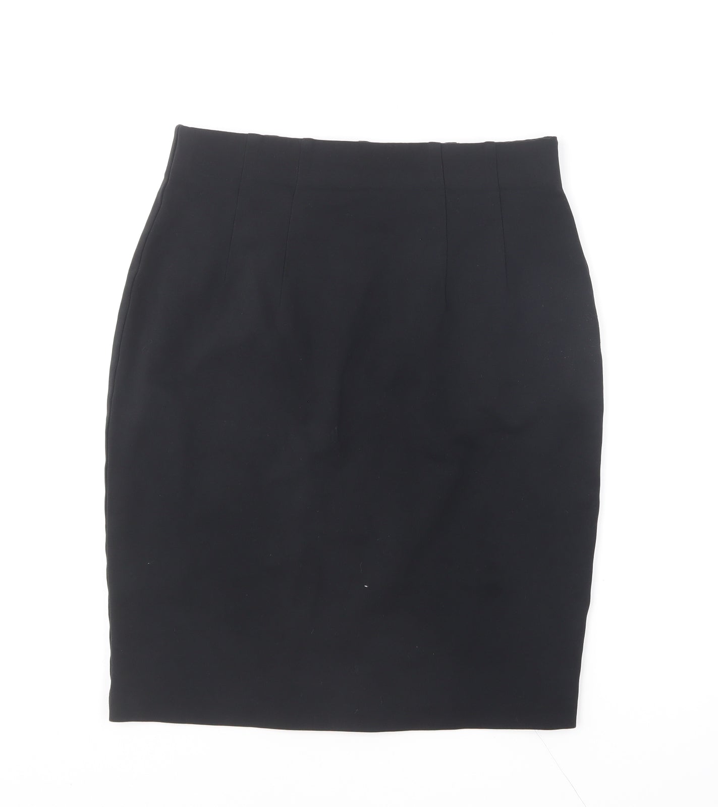 Marks and Spencer Womens Black Viscose Straight & Pencil Skirt Size 12