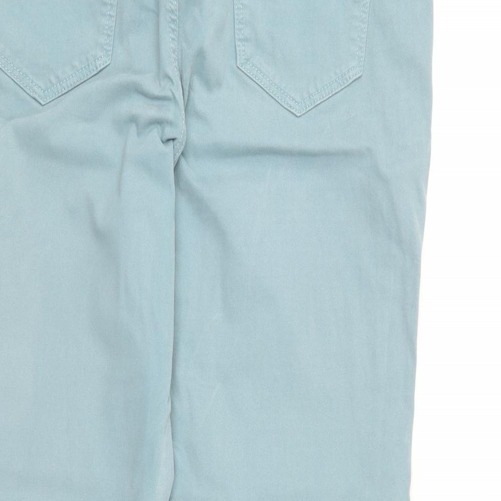TU Womens Blue Cotton Straight Jeans Size 16 L25 in Regular Button