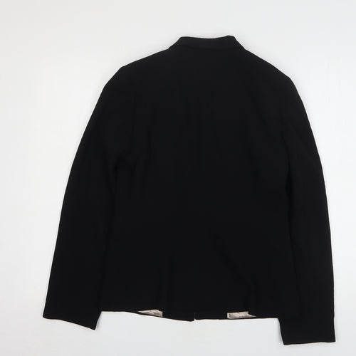 John Lewis Womens Black Polyester Jacket Blazer Size 8
