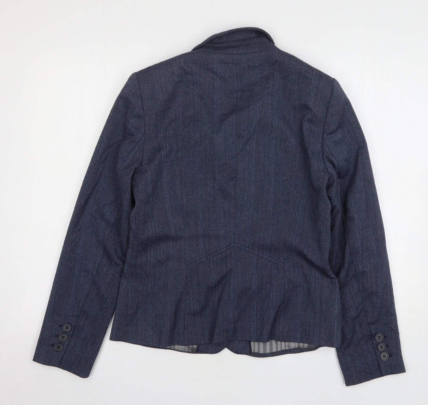 NEXT Womens Blue Polyester Jacket Blazer Size 12