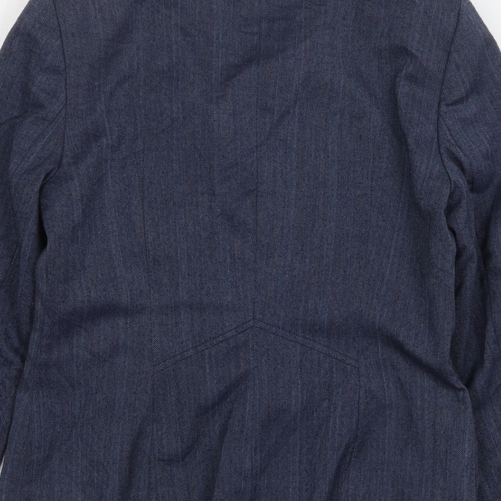 NEXT Womens Blue Polyester Jacket Blazer Size 12
