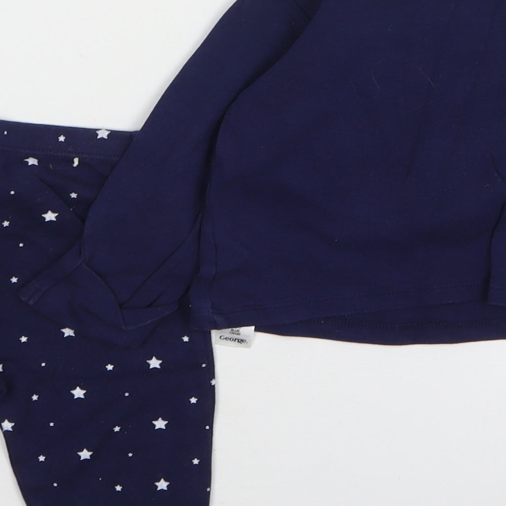 George Boys Blue Geometric Cotton Set Pyjama Set Size 6-9 Months Pullover - Batman