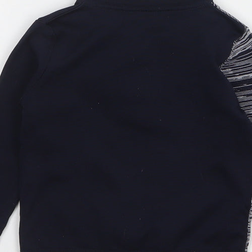 River Island Boys Blue Striped Polyester Basic Polo Size 6-9 Months Collared Pullover