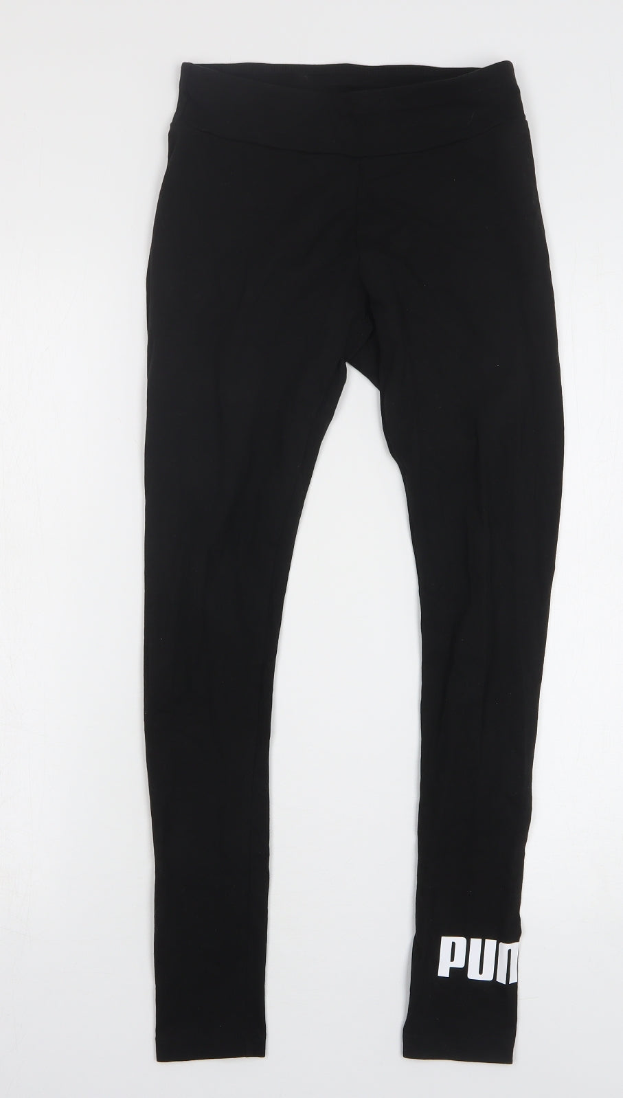 PUMA Womens Black Cotton Compression Leggings Size XS L27 in Regular