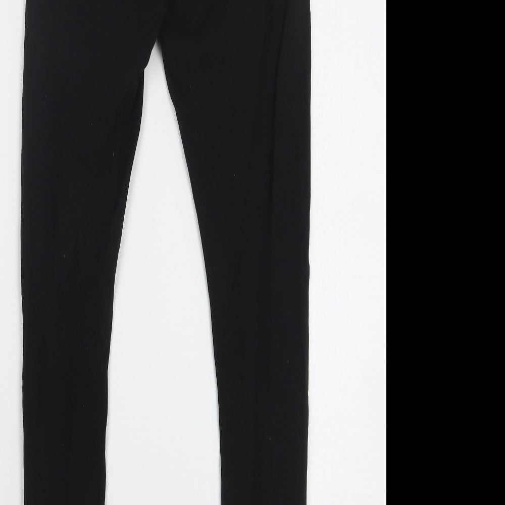 PUMA Womens Black Cotton Compression Leggings Size XS L27 in Regular
