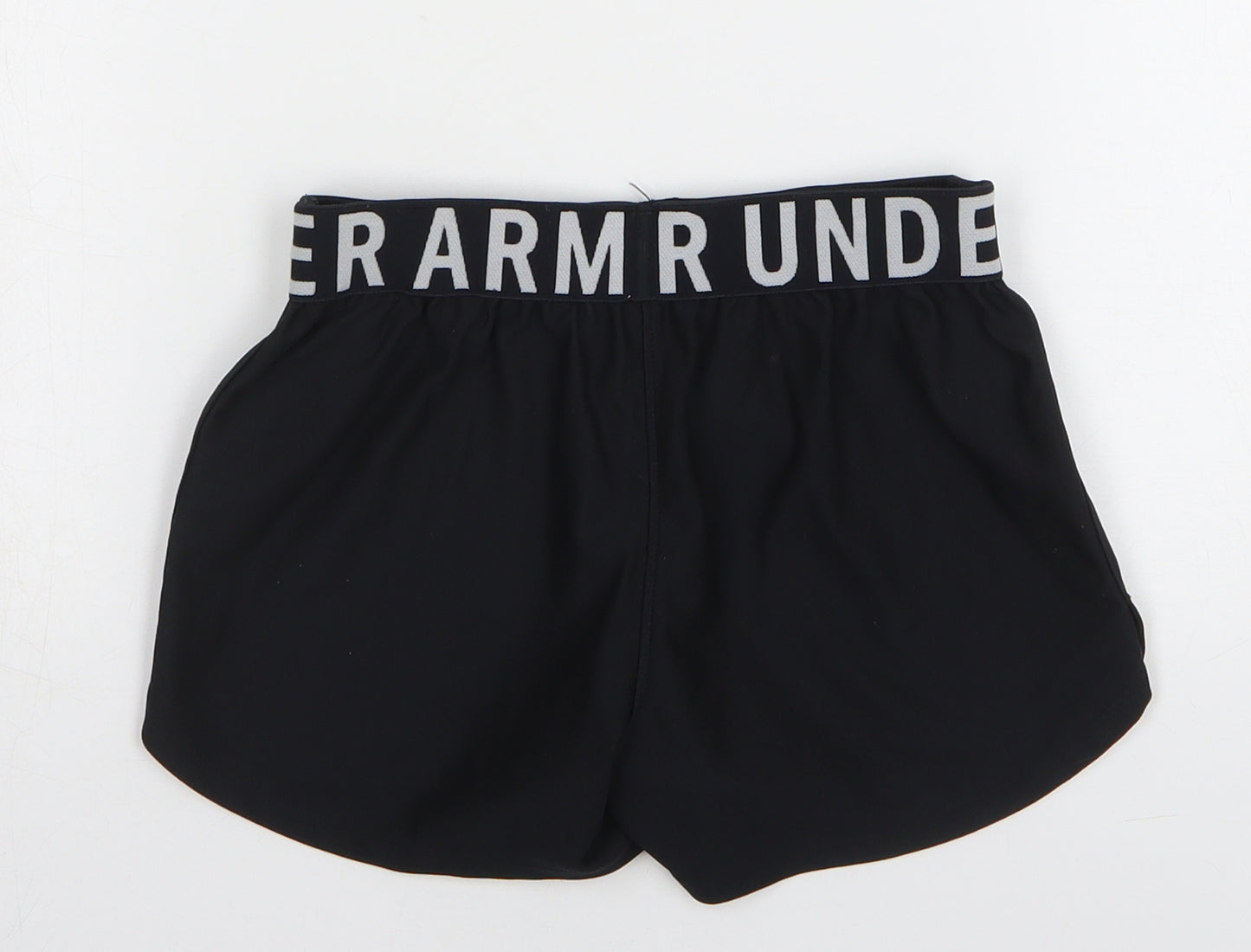 Under armour Girls Black Polyester Sweat Shorts Size M Regular Drawstring