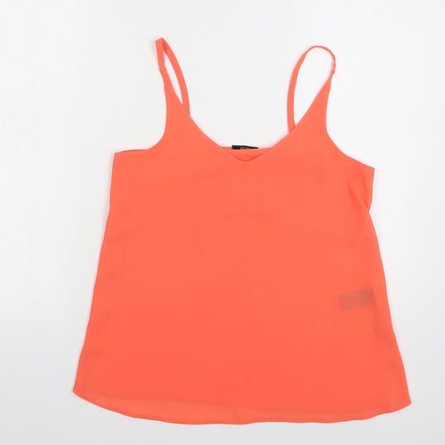 F&F Womens Pink Polyester Camisole Tank Size 6 V-Neck